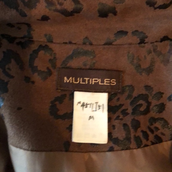 Multiples zipped animal print blazer/jacket - Picture 4 of 5